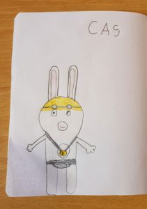 Een knuffel van Cas