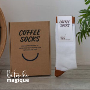Sokken gemaakt van koffieafval - relatiegeschenk - socks - La Touche Magique